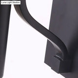 Minimalist Metallic Wall Sconce Light 1-Light Black/Flaxen For Bedroom - 16/18.5 Cone Mount Lighting