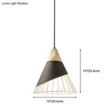 Minimalist Nordic Macaroon Hanging Light With Solid Wood Shade For Bedroom