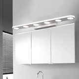 Minimalist Oval Acrylic Vanity Light With 4/6 Bulbs In Warm/White - 15/23 Length And White Finish /