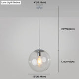 Minimalist Pendant Ceiling Light With Orb Glass Shade - Ideal Restaurant Lighting Fixture