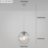 Minimalist Pendant Ceiling Light With Orb Glass Shade - Ideal Restaurant Lighting Fixture