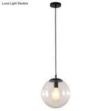 Minimalist Pendant Ceiling Light With Orb Glass Shade - Ideal Restaurant Lighting Fixture