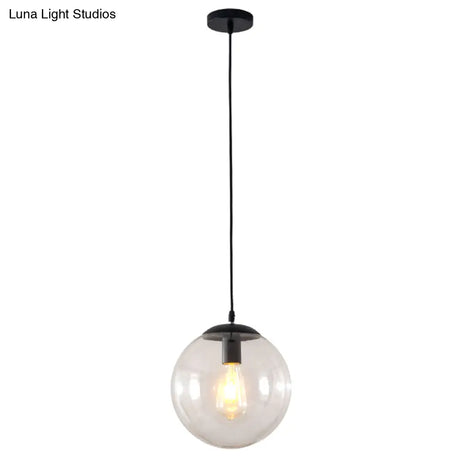 Minimalist Pendant Ceiling Light With Orb Glass Shade - Ideal Restaurant Lighting Fixture