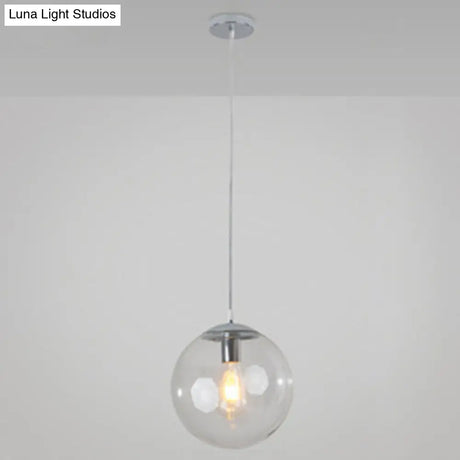 Minimalist Pendant Ceiling Light With Orb Glass Shade - Ideal Restaurant Lighting Fixture