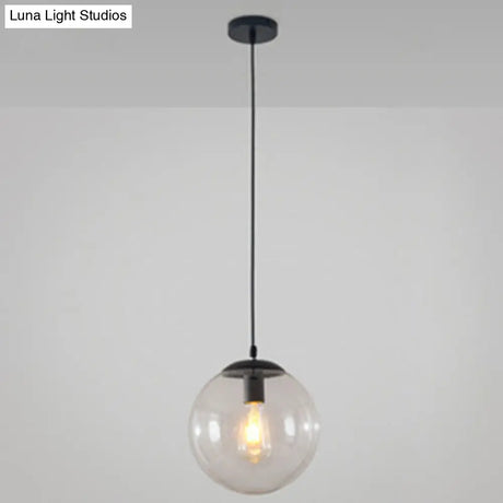 Minimalist Pendant Ceiling Light With Orb Glass Shade - Ideal Restaurant Lighting Fixture