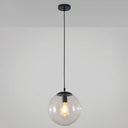 Minimalist Pendant Ceiling Light With Orb Glass Shade - Ideal Restaurant Lighting Fixture Black / 8