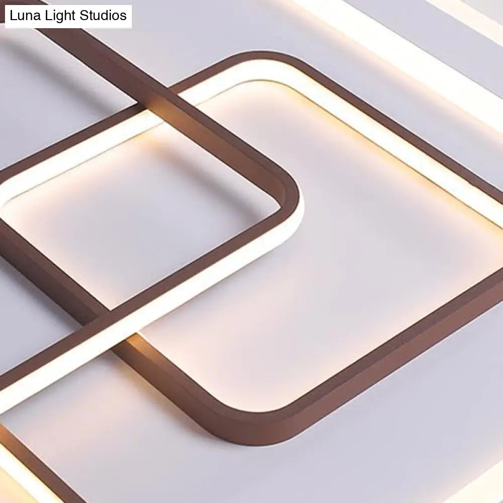 Minimalist Rectangle Led Ceiling Light: Acrylic Flush Mount For Living Room
