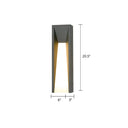 Minimalist Rectangular Acrylic Led Wall Light For Courtyard Grey / 20.5