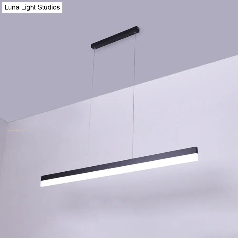 Minimalist Rectilinear Acrylic Led Pendant Light In Warm/White - Available 3 Length Options
