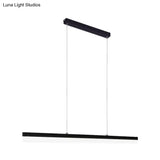 Minimalist Rectilinear Acrylic Led Pendant Light In Warm/White - Available 3 Length Options