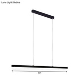Minimalist Rectilinear Acrylic Led Pendant Light In Warm/White - Available 3 Length Options