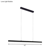 Minimalist Rectilinear Acrylic Led Pendant Light In Warm/White - Available 3 Length Options