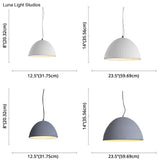 Minimalist Ribbed Pendant Light For Dining Room - Resin Hanging Lighting Fixture