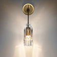 Minimalist Single Light Brass Wall Mounted Sconce Lamp With Clear Crystal Facets