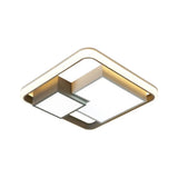 Minimalist Square Led Ceiling Light In Warm/White For Bedroom