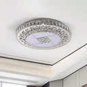 Minimalist Stainless Steel Led Pendant Light With Crystal Design Stainless-Steel
