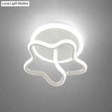 Minimalist Star Acrylic Ceiling Light In White/Gold/Coffee Led - Warm/White Hallway Flush Mount Lamp
