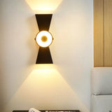 Minimalist Tapered Metal Wall Sconce With Led Warm/White Light Fixture Black / White