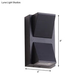 Minimalist Triangle Aluminum Flush Wall Sconce - Small/Large Black Corridor Lamp
