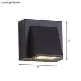 Minimalist Triangle Aluminum Flush Wall Sconce - Small/Large Black Corridor Lamp