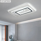 Minimalist Ultrathin Rectangular Led Flush Mount Ceiling Light In White Acrylic