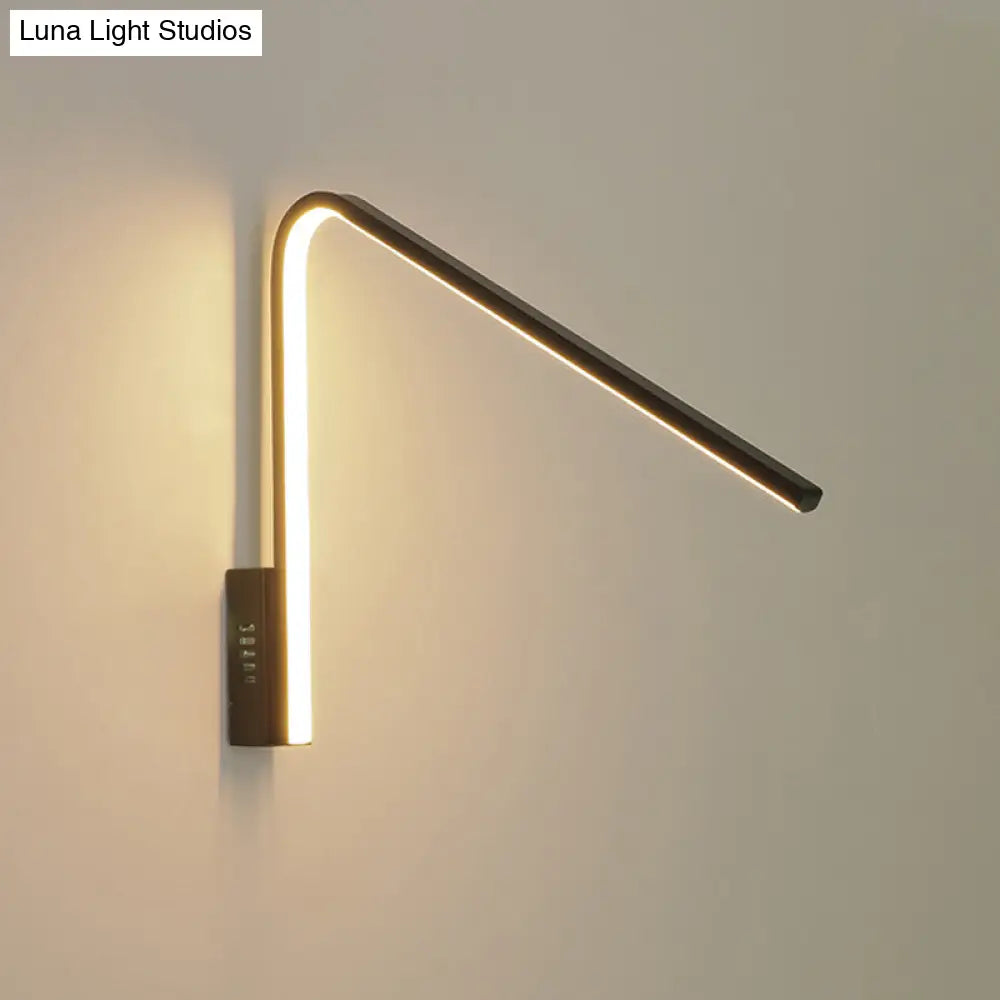 Minimalist V-Shaped Led Wall Lamp Kit - Silica Gel Corridor Sconce Lighting In Warm/White Light