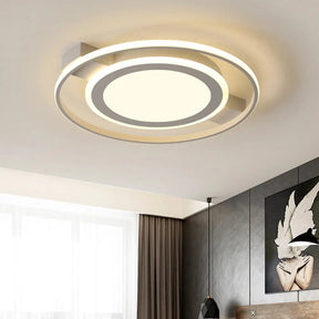 Minimalist White Acrylic Flush Mount Ceiling Lamp - 18’/21.5’ Wide Led Light Fixture With