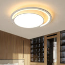 Minimalist White Acrylic Led Ceiling Light - 16’/19.5’ Wide Flush-Mount Fixture With Handgrip / 16’