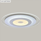 Minimalist White Acrylic Led Flush Mount Ceiling Light With Extra-Thin Round Design