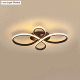 Minimalist White/Coffee Led Ceiling Light With Acrylic Frame And Adjustable Warm/White/Natural