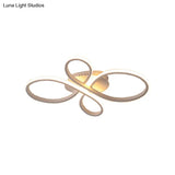 Minimalist White/Coffee Led Ceiling Light With Acrylic Frame And Adjustable Warm/White/Natural