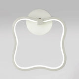 Minimalist White Curved Square Led Acrylic Wall Sconce - Warm Lighting