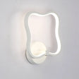 Minimalist White Curved Square Led Acrylic Wall Sconce - Warm Lighting /