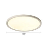 Minimalist White Disc Flush Light - Super Thin Acrylic Led Ceiling Lamp 16/19.5/23.5 Dia Warm/White