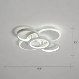 Minimalist White Halo Ring Led Ceiling Light For Bedroom - Flush Mount / 19.5’