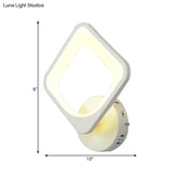 Minimalist White Square Wall Light: Acrylic Sconce Led Lighting For Stair Corridor
