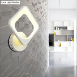 Minimalist White Square Wall Light: Acrylic Sconce Led Lighting For Stair Corridor