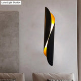 Minimalistic 2-Head Flush Mount Sconce - Black/White Metallic Wall Mounted Lighting