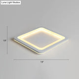 Minimalistic Acrylic Led Ceiling Light: White Square Ultrathin Flush Mount Lamp For Bedroom