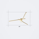 Minimalistic Acrylic Led Ceiling Mount Lamp For Living Room: Radial Flush Light Fixture 3 / Gold