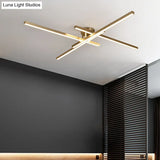 Minimalistic Acrylic Led Ceiling Mount Lamp For Living Room: Radial Flush Light Fixture