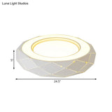 Minimalistic Acrylic Shade Led Ceiling Light In White 11’/19.5’/24.5’ Wide