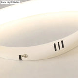 Minimalistic Black Acrylic Circle Flush Mount Ceiling Light With 3 Lights