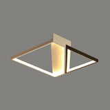 Minimalistic Black And White Led Flushmount Ceiling Light For Bedroom / 24.5’ Remote Control