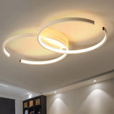 Minimalistic Black/White Acrylic Double - C Close To Ceiling Led Lamp With Warm/White Light White /