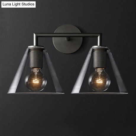 Minimalistic Brass Wall Sconce With Clear Glass For Bedside Lighting