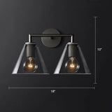 Minimalistic Brass Wall Sconce With Clear Glass For Bedside Lighting 2 / Black
