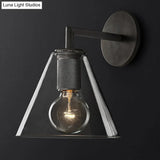Minimalistic Brass Wall Sconce With Clear Glass For Bedside Lighting
