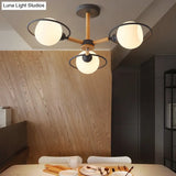 Minimalistic Circle Pendant Chandelier With 3 Lights For Dining Room