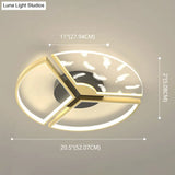 Minimalistic Gold Bedroom Ceiling Light With Geometric Acrylic Shade - Led Flush Mount